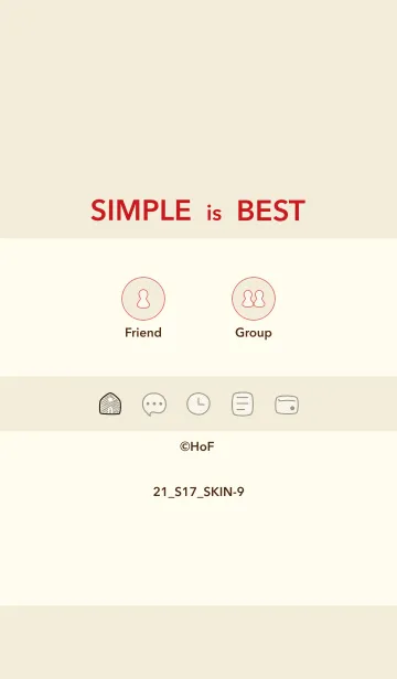 [LINE着せ替え] シンプル21 S17 ベージュ3-9の画像1