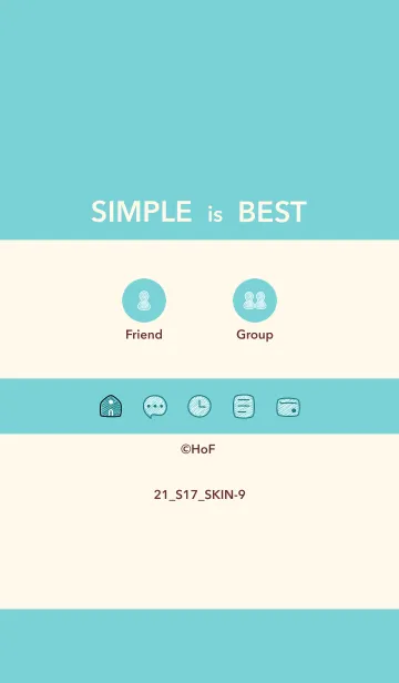 [LINE着せ替え] シンプル21 S17 ベージュ4-9の画像1