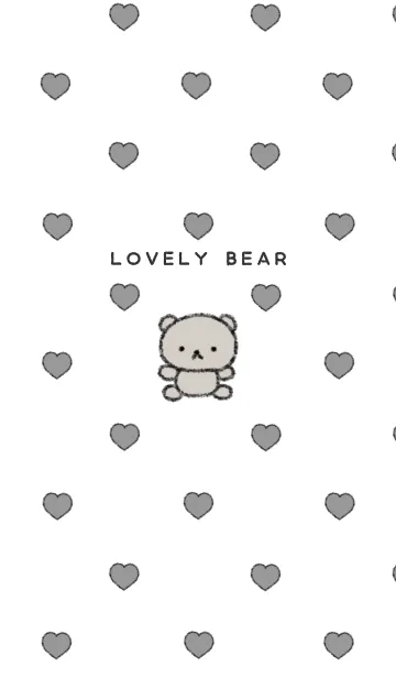 [LINE着せ替え] Lovely bear ♡ black&whiteの画像1