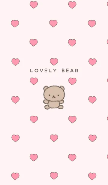 [LINE着せ替え] Lovely bear ♡ pinkの画像1