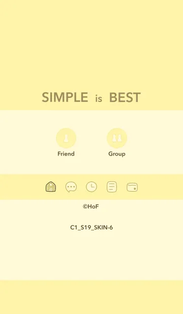 [LINE着せ替え] シンプルC1 S19 イエロー5-6の画像1