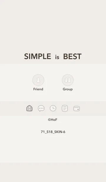 [LINE着せ替え] シンプル71 S18 ブラウン3-6の画像1
