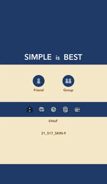 [LINE着せ替え] シンプル21 S17 ベージュ5-9の画像1