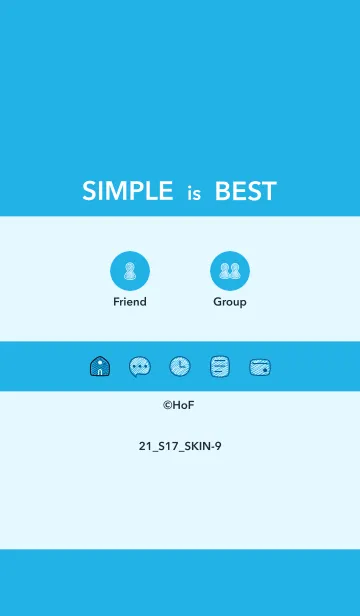 [LINE着せ替え] シンプル21 S17 ブルー4-9の画像1