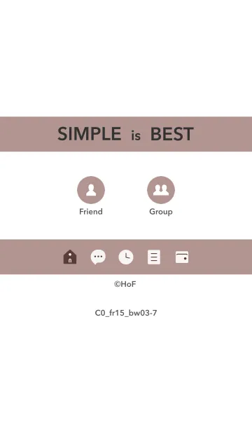 [LINE着せ替え] シンプルC0 FR15 ピンク 黒/白3-7の画像1