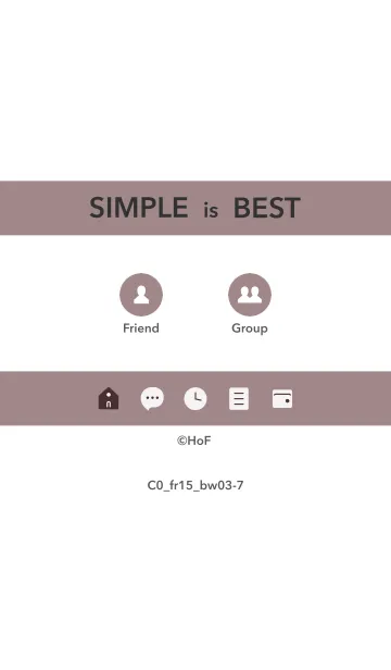 [LINE着せ替え] シンプルC0 FR15 ピンク2 黒/白3-7の画像1
