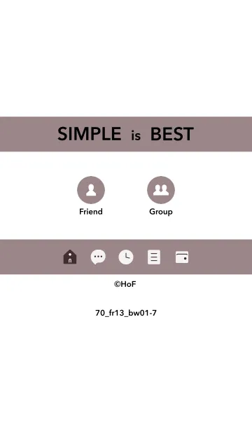 [LINE着せ替え] シンプル70 FR13 ショコラ 黒/白1-7の画像1
