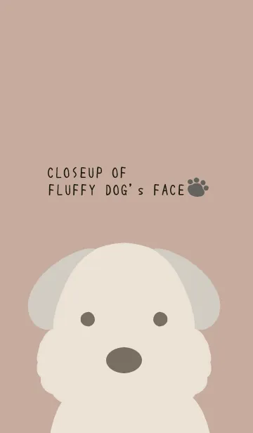 [LINE着せ替え] シンプルなもこもこ犬の着せかえ ブラウンの画像1