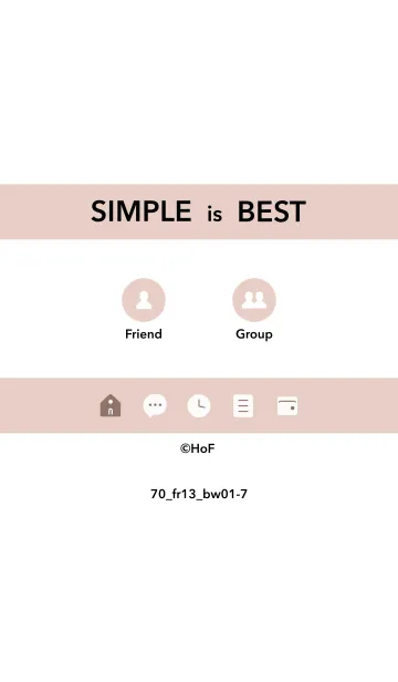 [LINE着せ替え] シンプル70 FR13 ベージュ 黒/白1-7の画像1