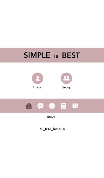 [LINE着せ替え] シンプル70 FR13 ピンク2 黒/白1-8の画像1