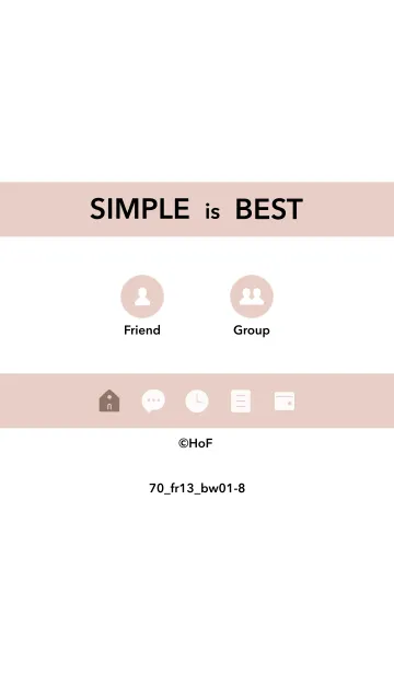 [LINE着せ替え] シンプル70 FR13 ベージュ 黒/白1-8の画像1