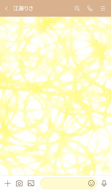 [LINE着せ替え] シンプル線くるくる黄色の画像3