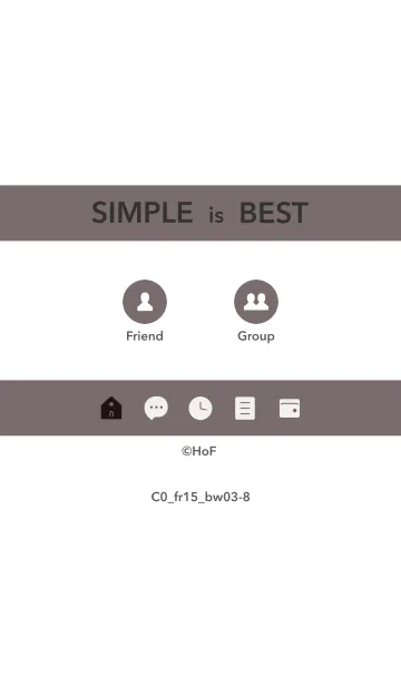 [LINE着せ替え] シンプルC0 FR15 ショコラ 黒/白3-8の画像1