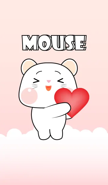 [LINE着せ替え] White Mouse With Love Theme (JP)の画像1