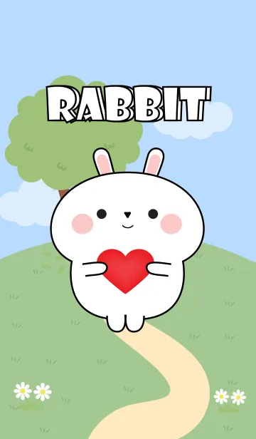 [LINE着せ替え] Love Emotions White Rabbit Theme (JP)の画像1