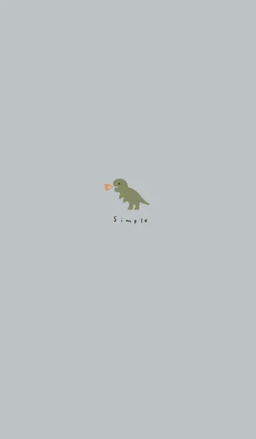 [LINE着せ替え] ブルーグレージュとゆる恐竜。の画像1
