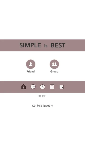 [LINE着せ替え] シンプルC0 FR15 ピンク2 黒/白3-9の画像1