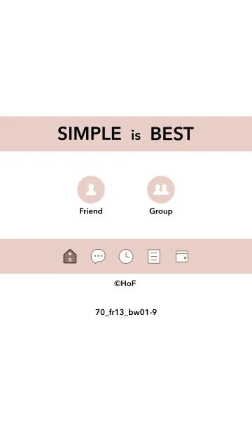 [LINE着せ替え] シンプル70 FR13 ベージュ 黒/白1-9の画像1