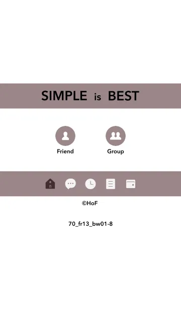 [LINE着せ替え] シンプル70 FR13 ショコラ 黒/白1-8の画像1