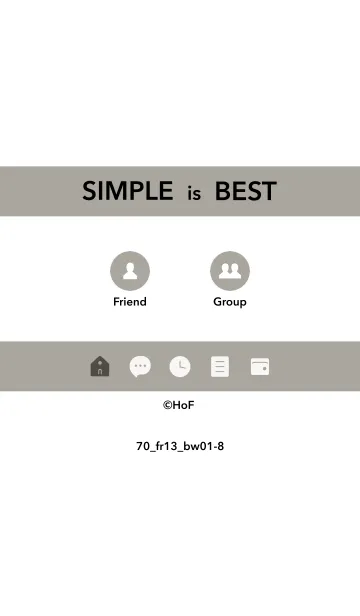 [LINE着せ替え] シンプル70 FR13 スモーキーA 黒/白1-8の画像1
