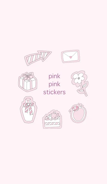 [LINE着せ替え] pink pink stickersの画像1