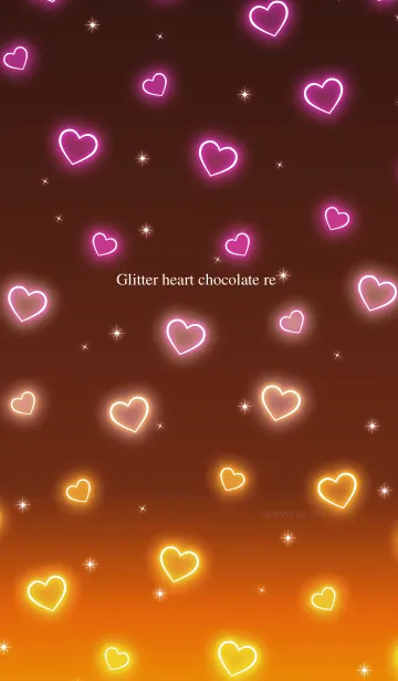 [LINE着せ替え] Glitter heart chocolate reの画像1