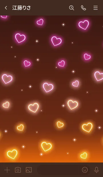 [LINE着せ替え] Glitter heart chocolate reの画像3
