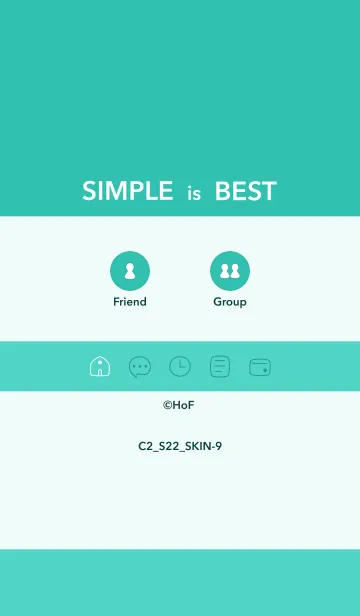 [LINE着せ替え] シンプルC2 S22 グリーン8-9の画像1