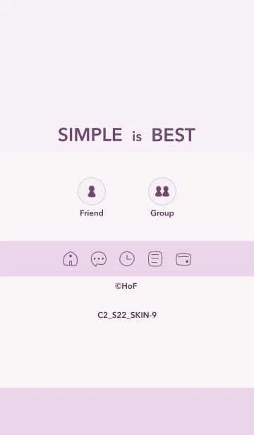 [LINE着せ替え] シンプルC2 S22 パープル3-9の画像1