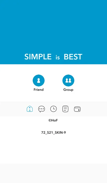 [LINE着せ替え] シンプル72 S21 ブルー2-9の画像1