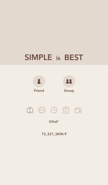 [LINE着せ替え] シンプル72 S21 ブラウン2-9の画像1