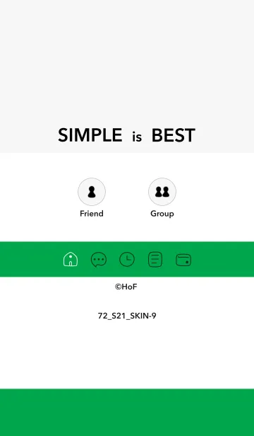 [LINE着せ替え] シンプル72 S21 グリーン2-9の画像1