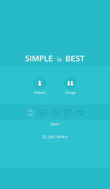 [LINE着せ替え] シンプル22 S20 グリーン6-6の画像1