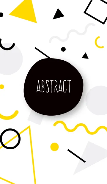 [LINE着せ替え] Abstract White Black & Yellow 4の画像1