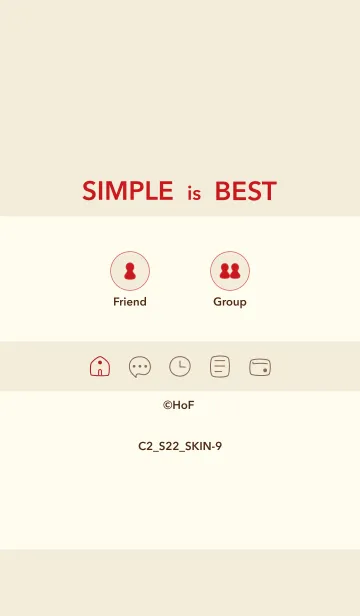 [LINE着せ替え] シンプルC2 S22 ベージュ3-9の画像1