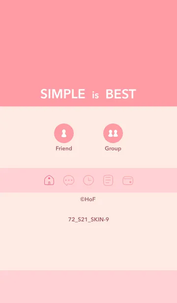 [LINE着せ替え] シンプル72 S21 ピンク2-9の画像1