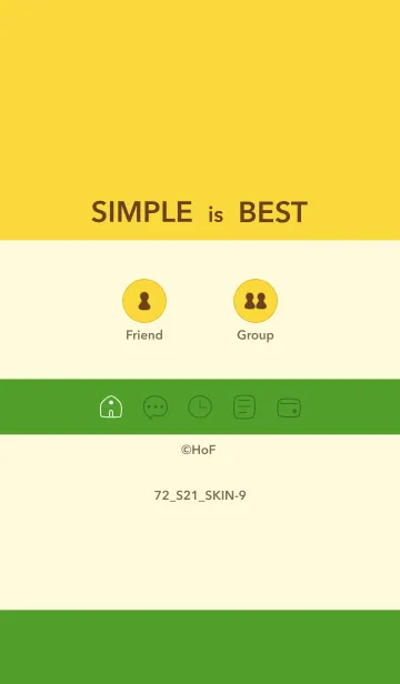 [LINE着せ替え] シンプル72 S21 イエロー2-9の画像1