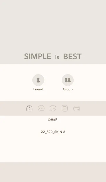 [LINE着せ替え] シンプル22 S20 ベージュ1-6の画像1