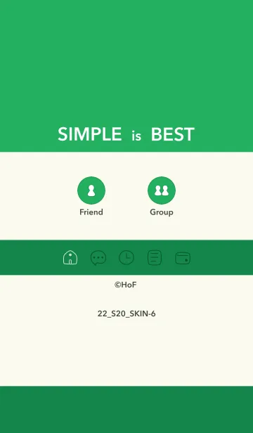 [LINE着せ替え] シンプル22 S20 グリーン1-6の画像1