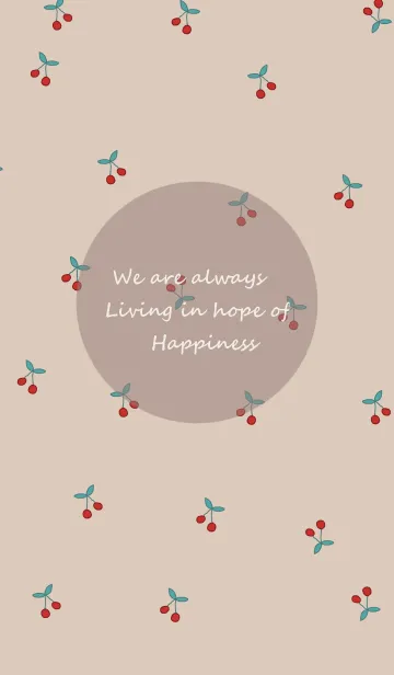 [LINE着せ替え] さくらんぼ / mocha beigeの画像1