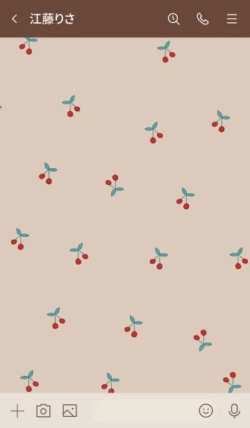 [LINE着せ替え] さくらんぼ / mocha beigeの画像3
