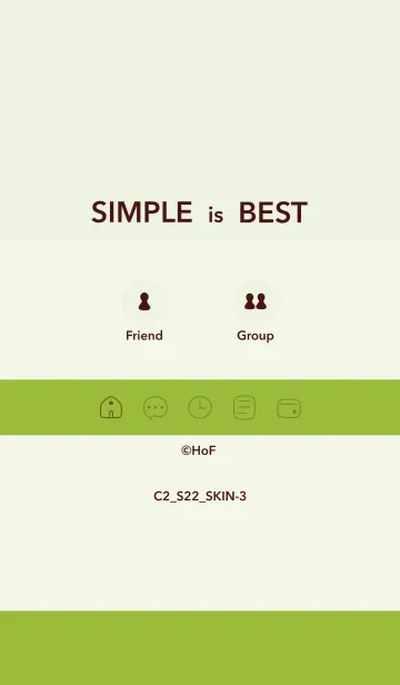 [LINE着せ替え] シンプルC2 S22 グリーン3-3の画像1