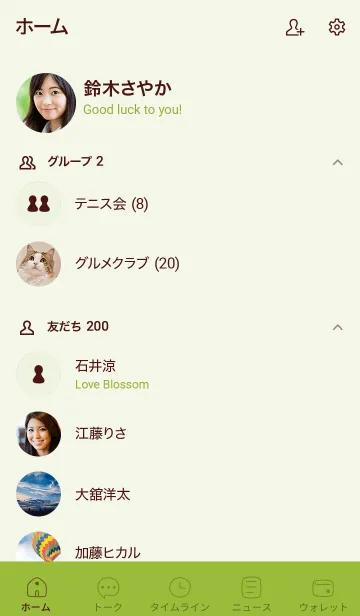 [LINE着せ替え] シンプルC2 S22 グリーン3-3の画像2