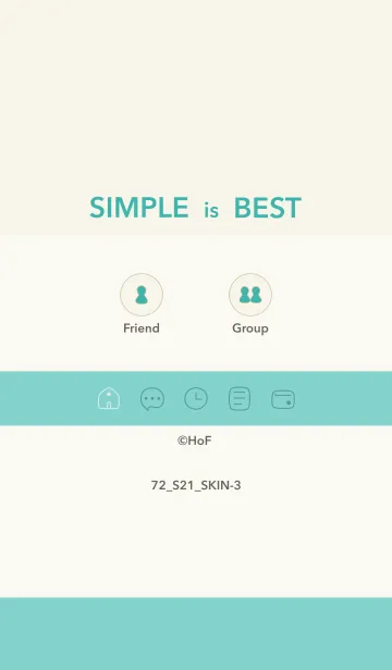 [LINE着せ替え] シンプル72 S21 グリーン7-3の画像1
