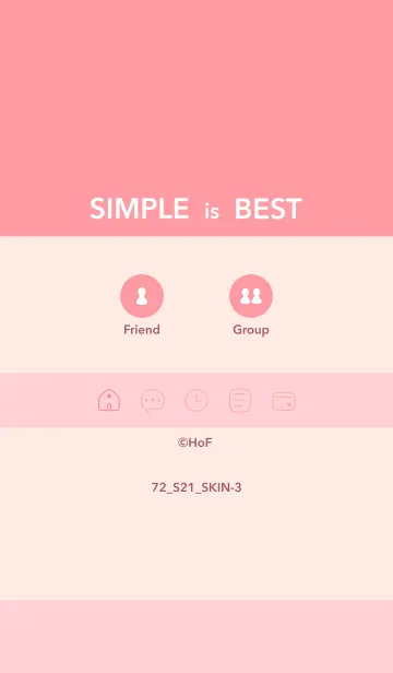 シンプル72 S21 ピンク2-3の着せ替えメイン画像