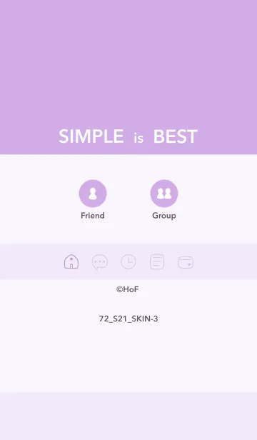 [LINE着せ替え] シンプル72 S21 パープル2-3の画像1