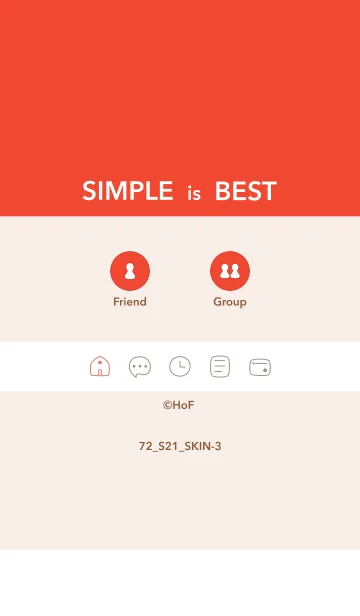[LINE着せ替え] シンプル72 S21 レッド2-3の画像1