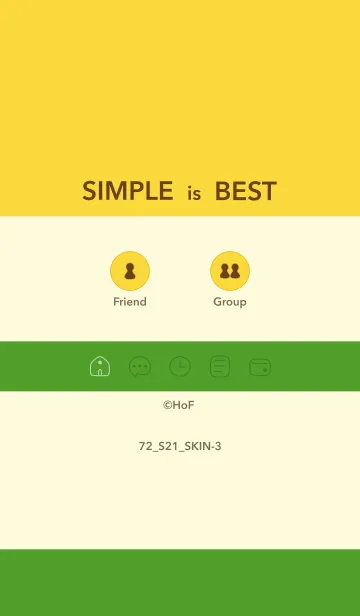 [LINE着せ替え] シンプル72 S21 イエロー2-3の画像1