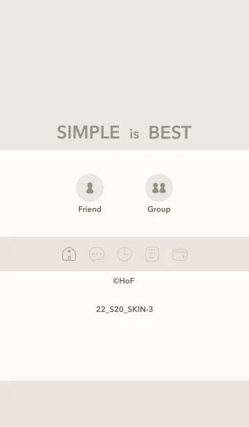 [LINE着せ替え] シンプル22 S20 ベージュ1-3の画像1