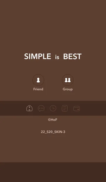 [LINE着せ替え] シンプル22 S20 ブラウン1-3の画像1